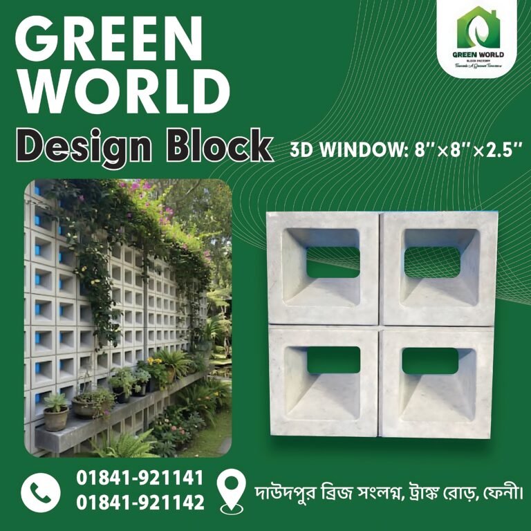 3D Window ডিজাইন ব্লক (থ্রিডি উইন্ডো)